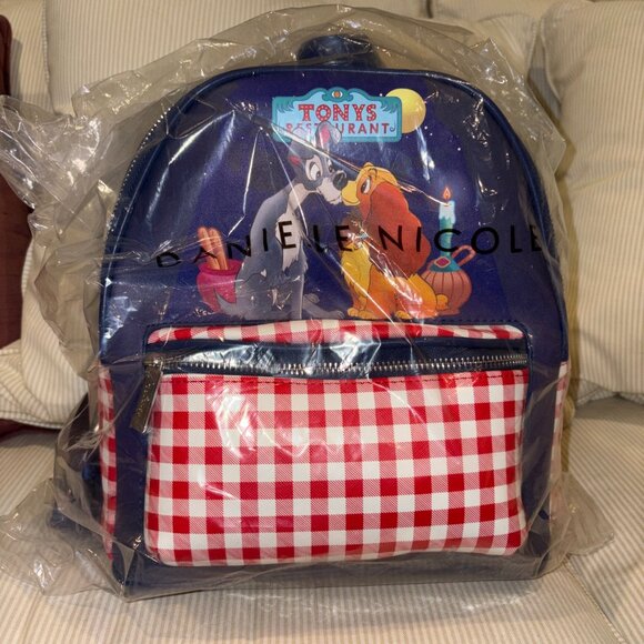NEW Disney Lady And The Tramp Mini Backpack by Danielle Nicole Spaghetti Kiss - Picture 1 of 9